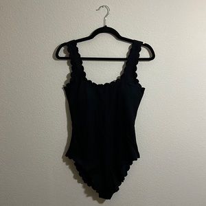 AERIE - Black Scallops One Piece